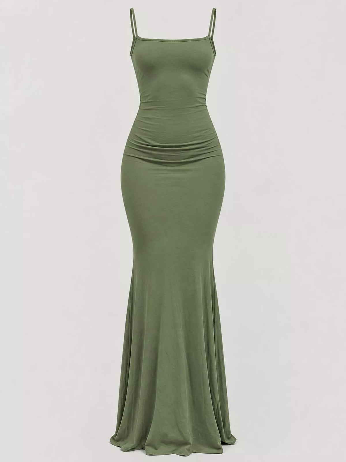 Square neck spaghetti-strap maxi dress, product view