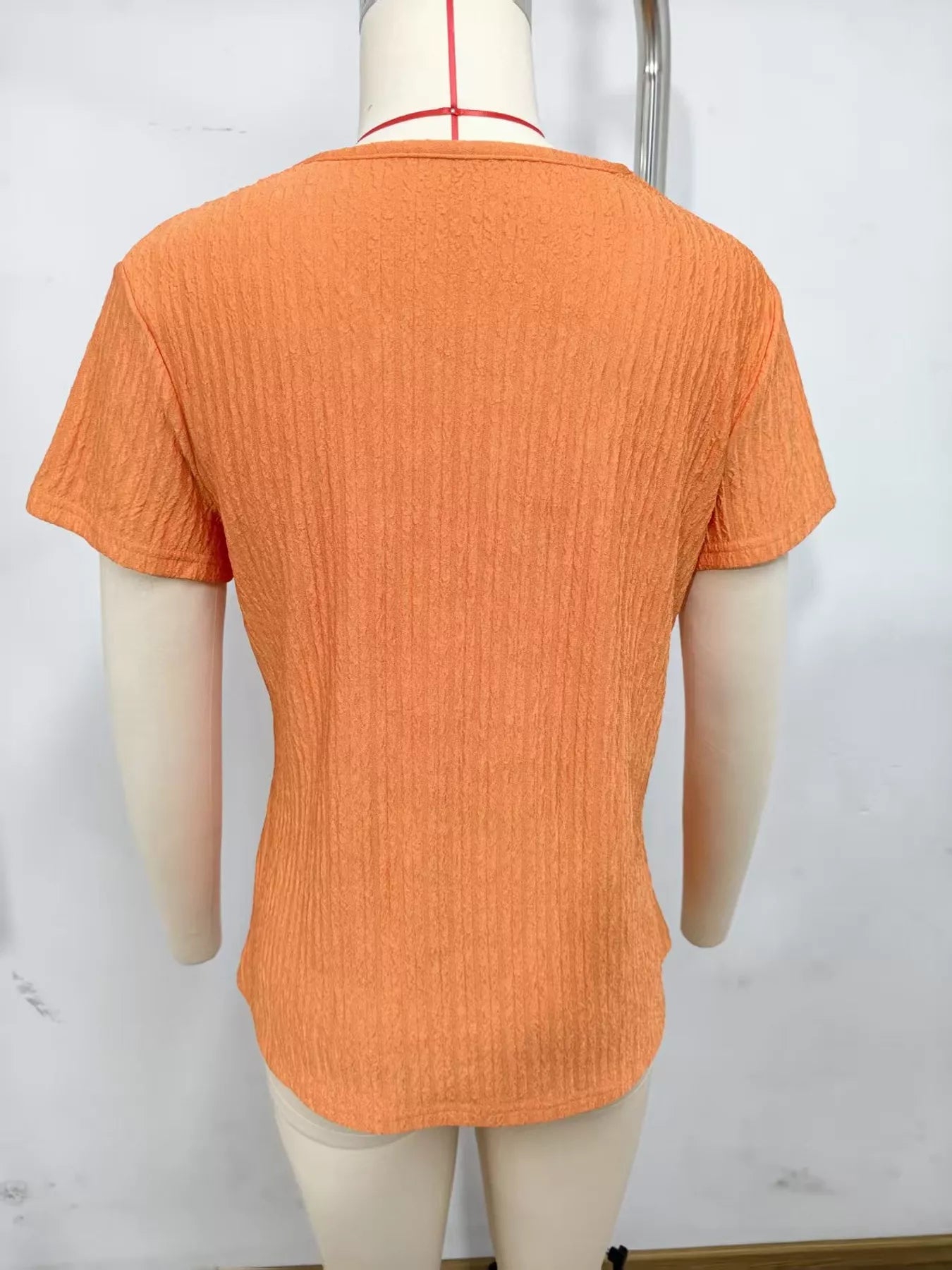 Trendsi Textured Short Sleeve Top -