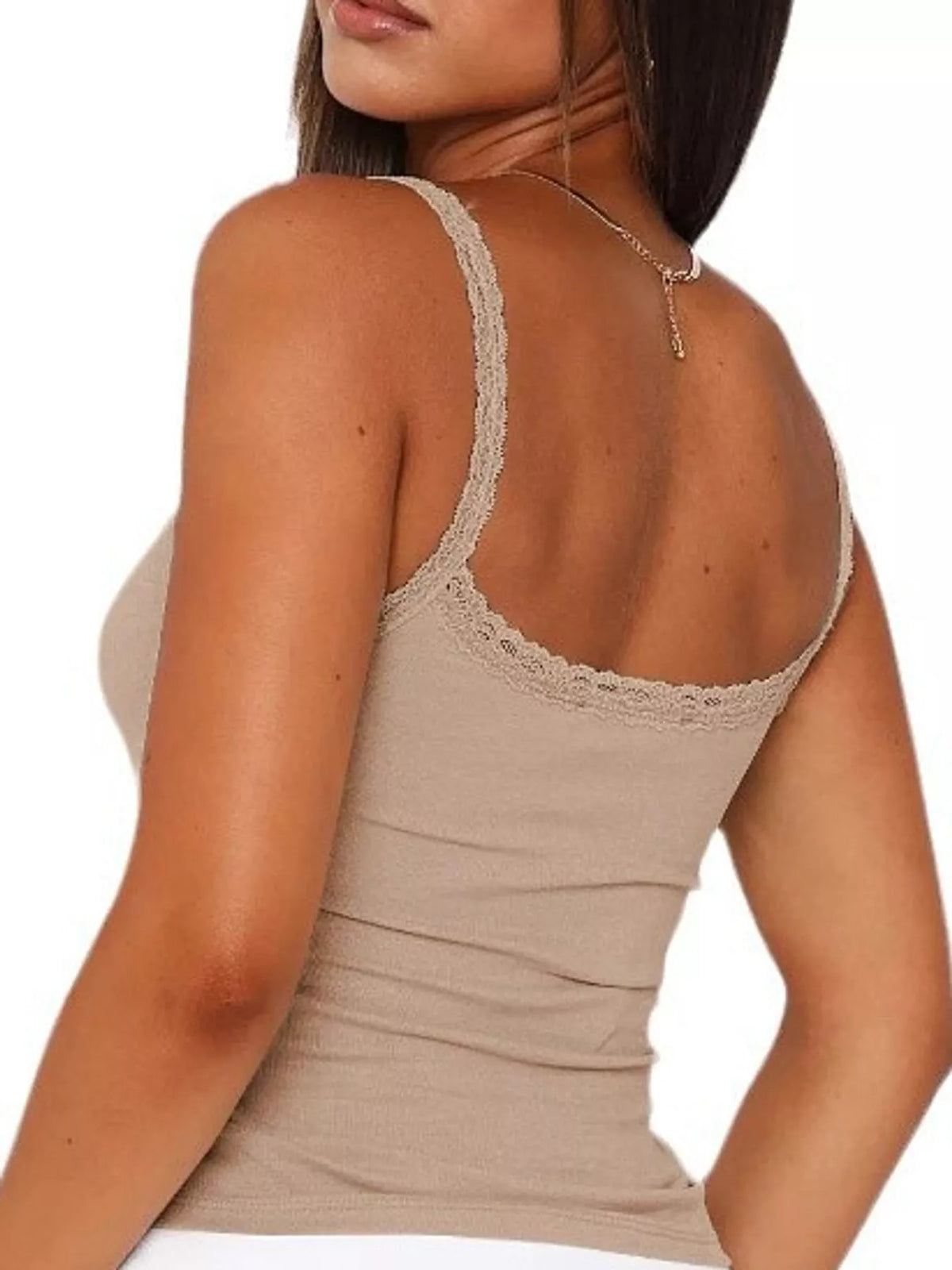 Lace camisole, beige back