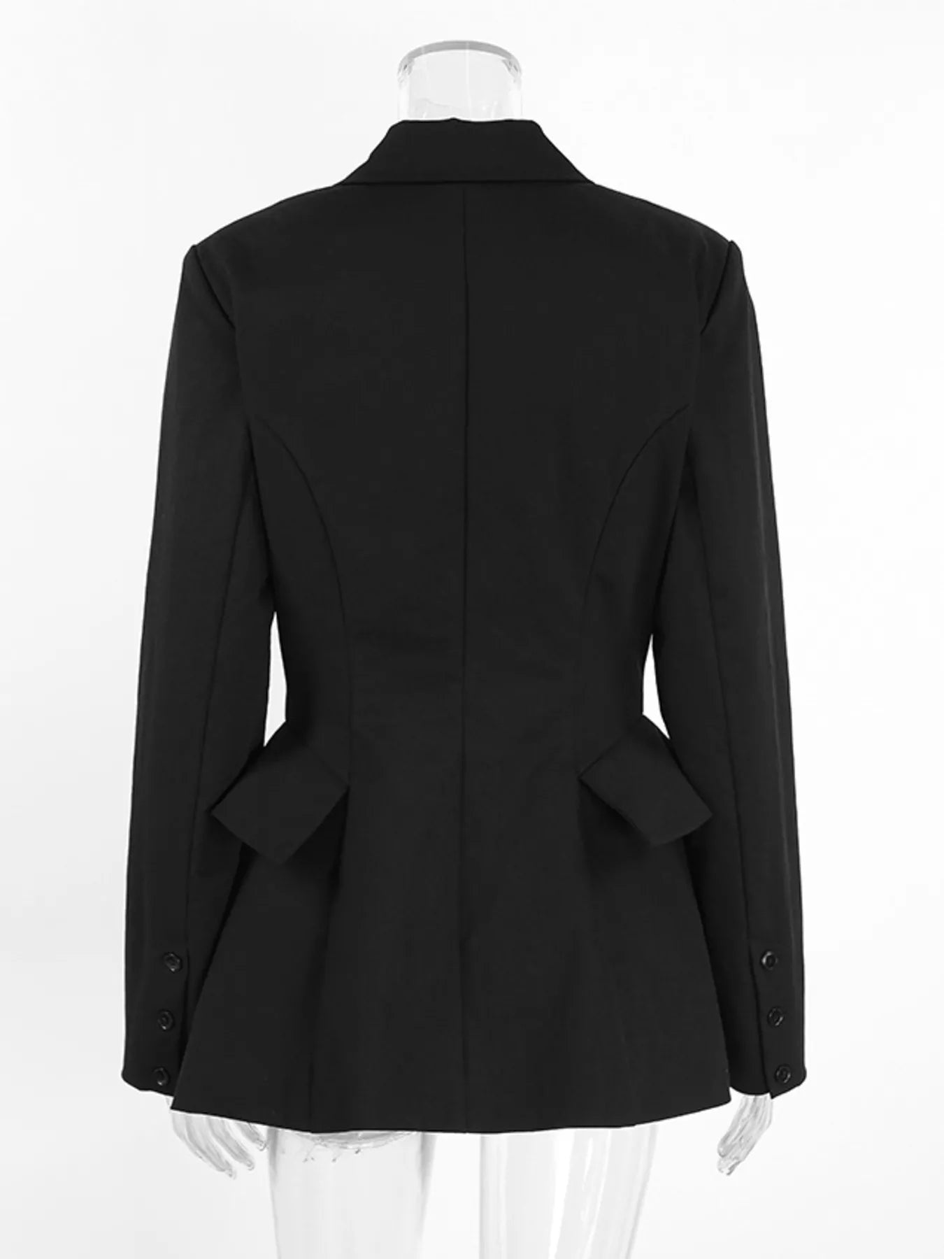 Trendsi Double-Breasted Blazer with Flap Pockets -