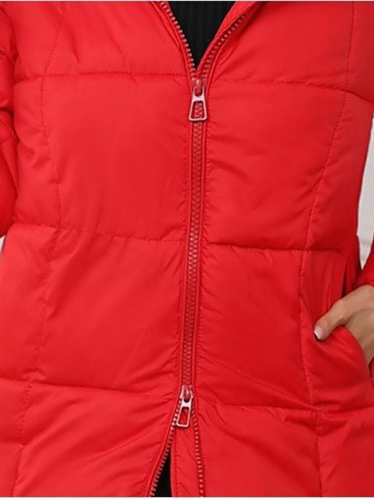 Long-sleeve coat, garment detail