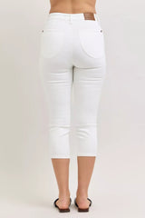 Trendsi Judy Blue High Waist Extended Waistband Capri Pants with Spade Pockets -