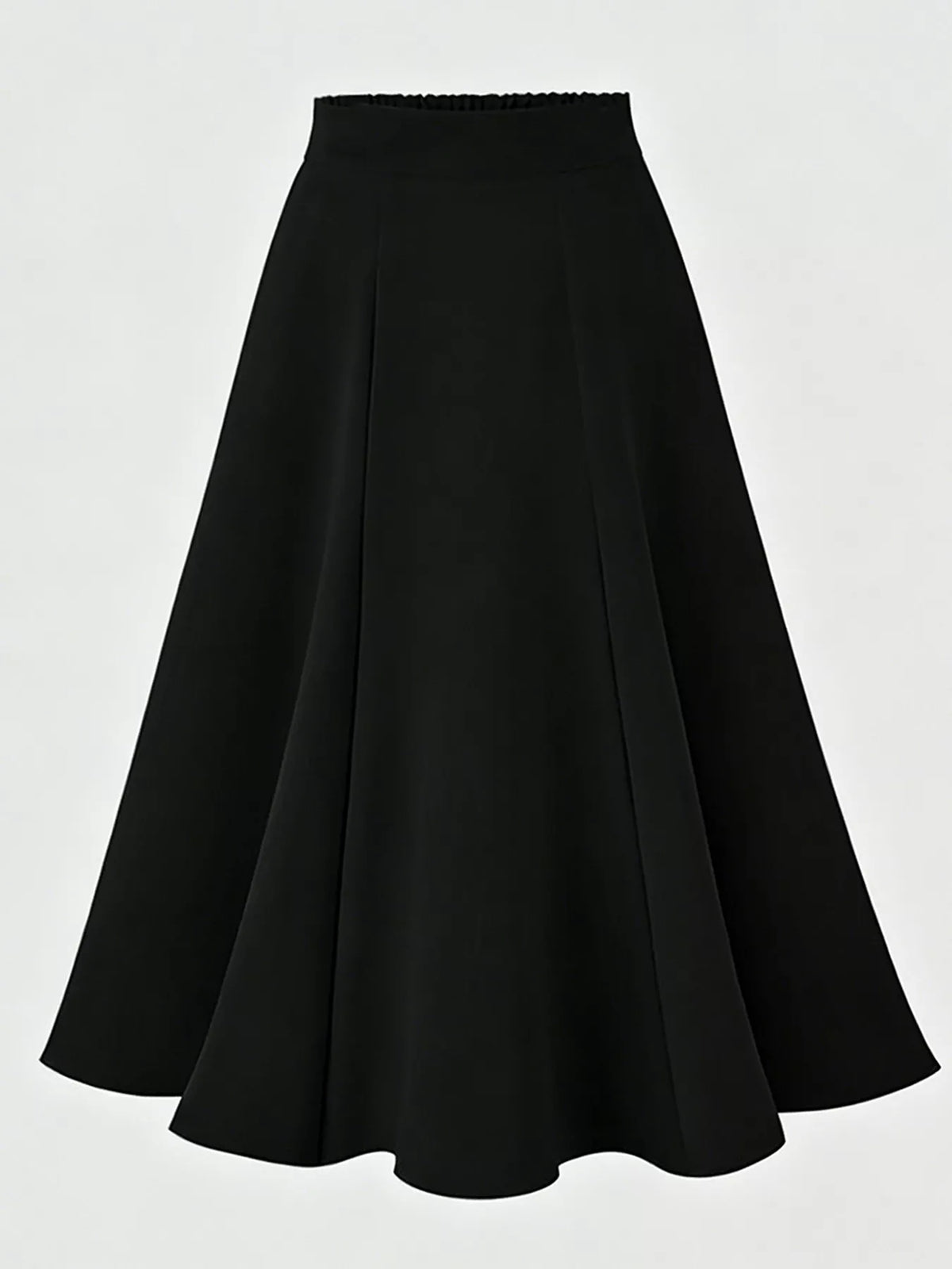 Trendsi A-Line Midi Skirt with Elastic Waistband -