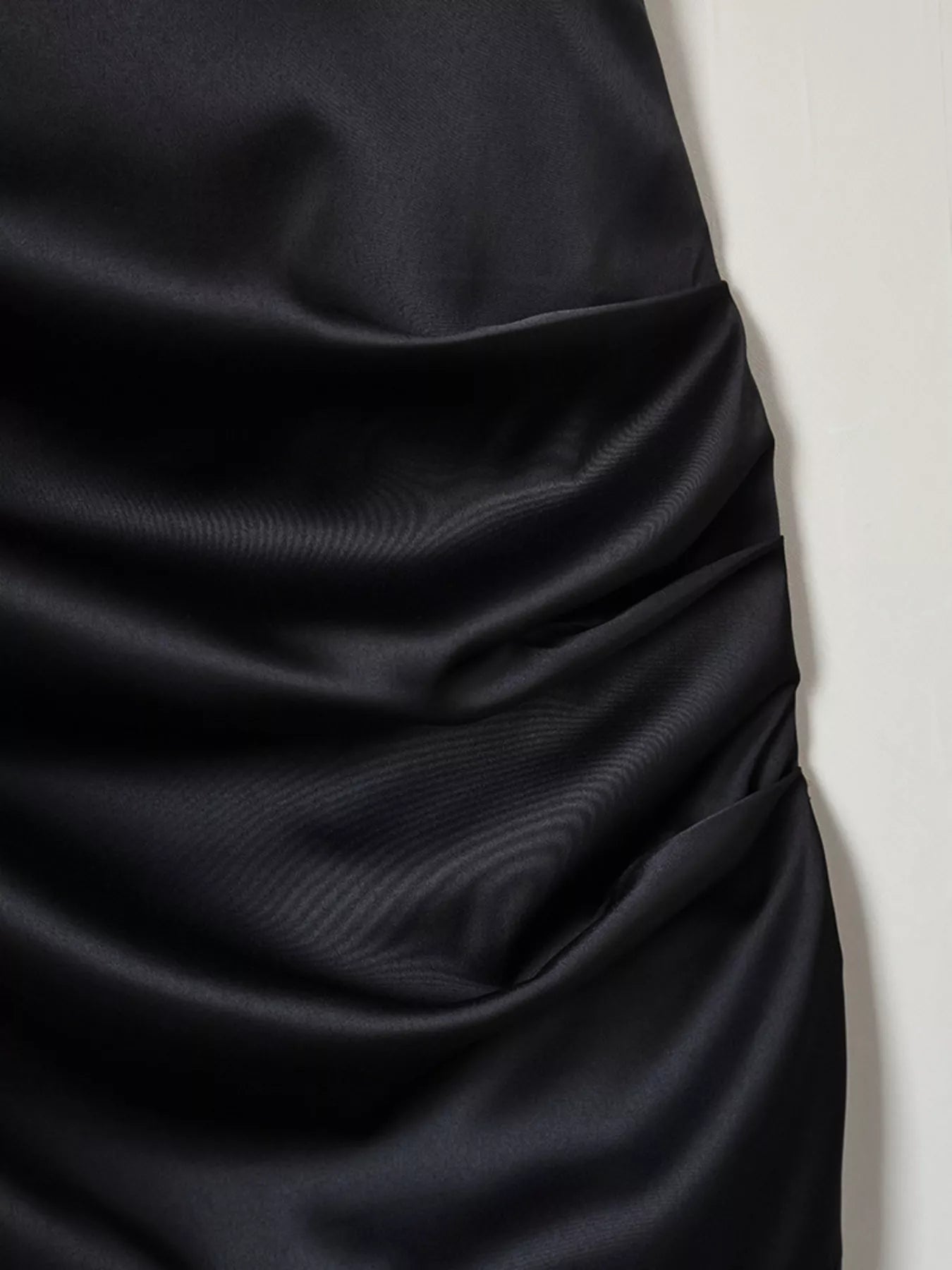 Trendsi Satin Mini Dress with Lace Detachable Cape -