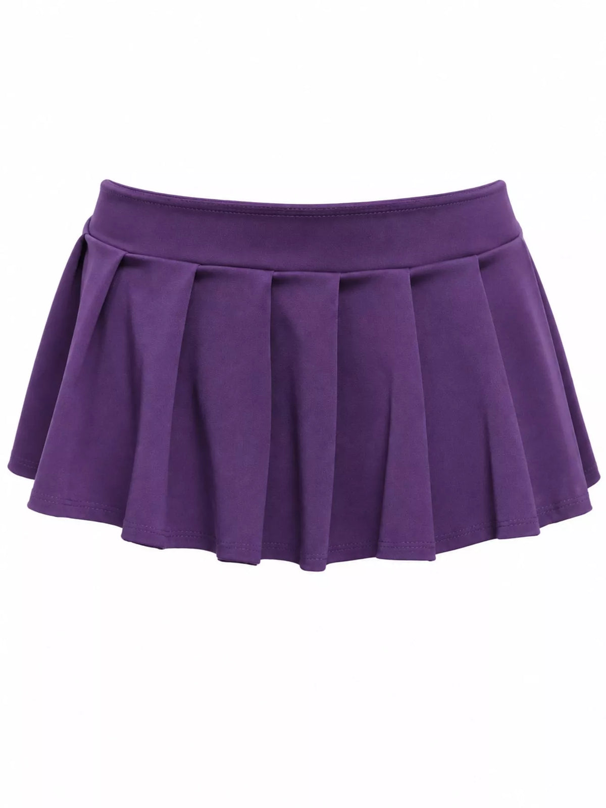 Pleated micro skirt, purple pleat detail