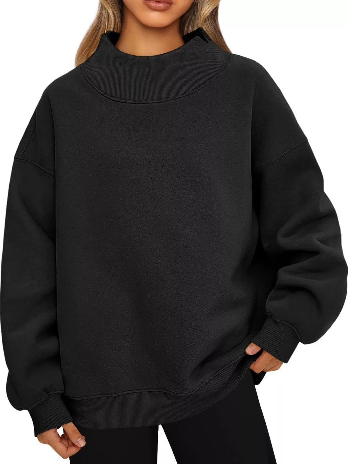 Oversized sweatshirt, black front