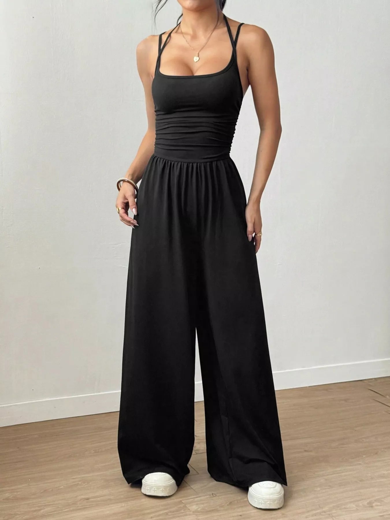 Trendsi Spaghetti Strap Wide-Leg Jumpsuit -