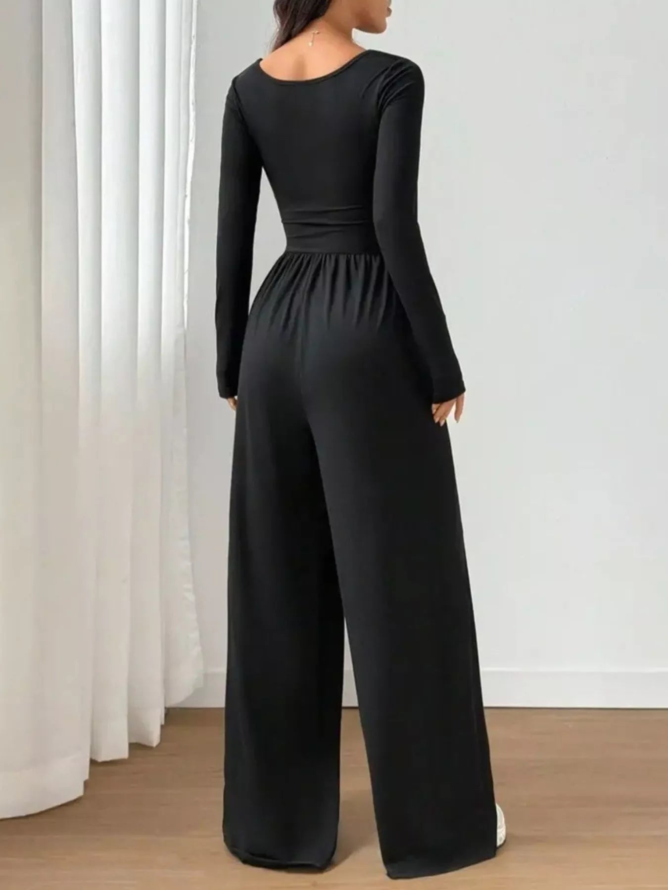 Trendsi Scoop Neck Wide Leg Jumpsuit -