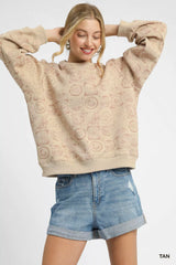 Trendsi Umgee Coin Stamp Print Sweatshirt -