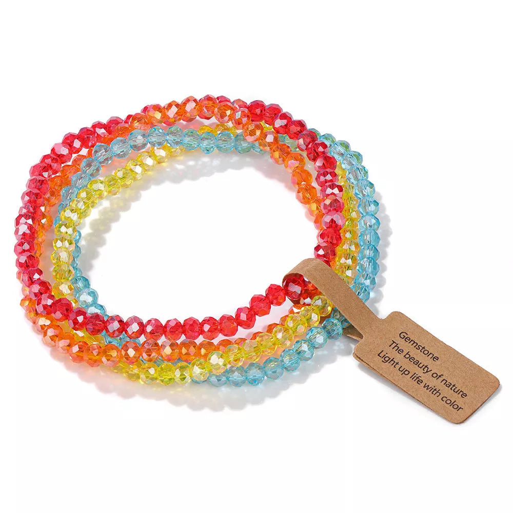 4 Piece Glass Bead Bracelet, product view