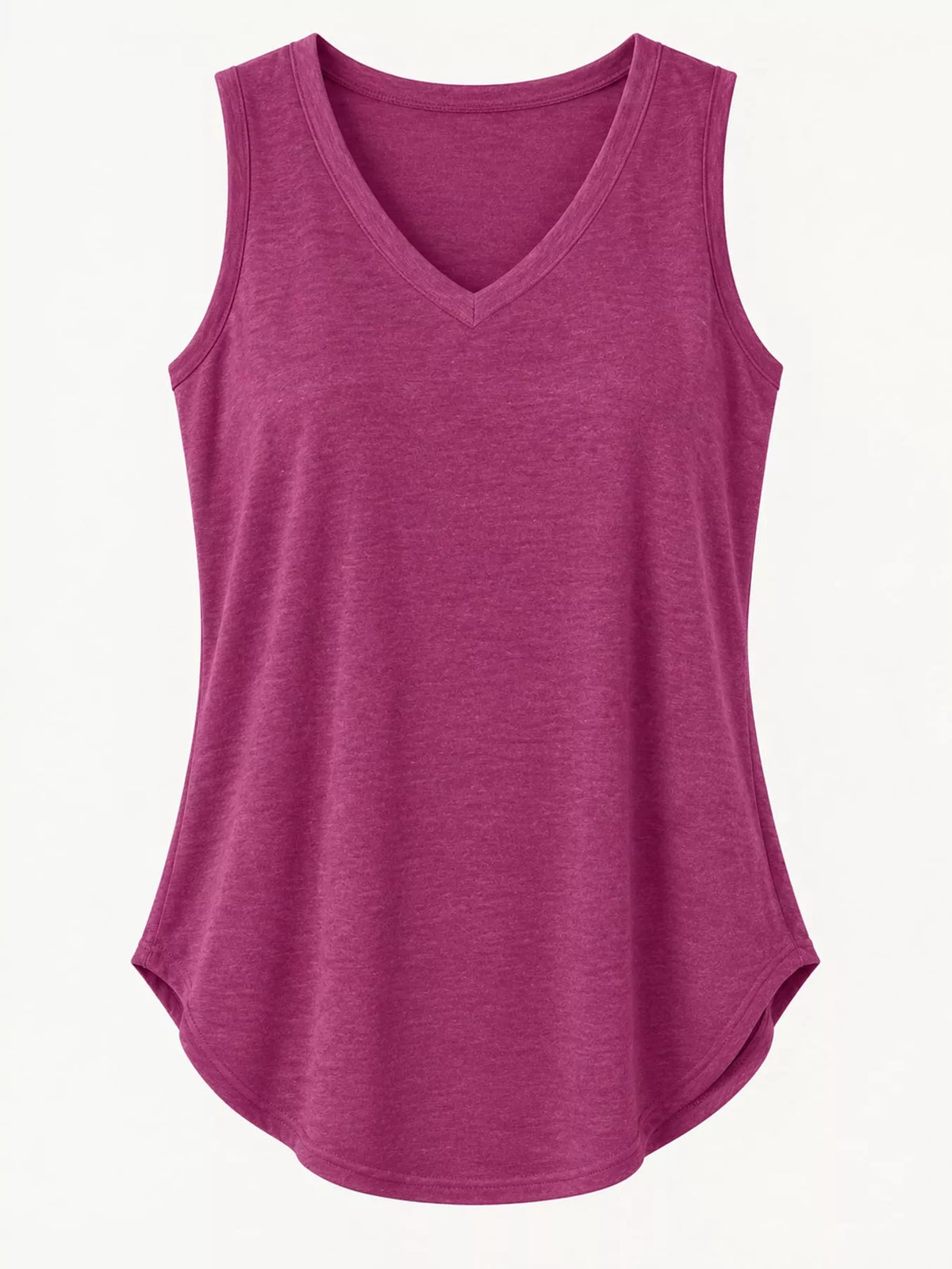 Purple v-neck loose fit tank top
