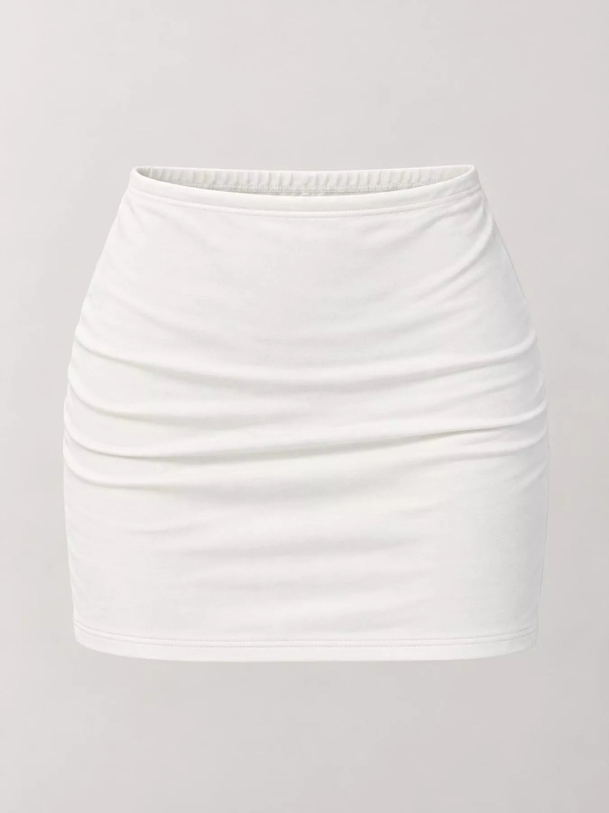 Ruched Bodycon Mini Skirt — garment front