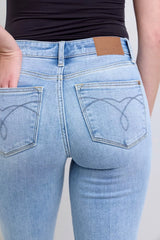 Trendsi Judy Blue Mid Rise Thermal Bootcut Jeans -
