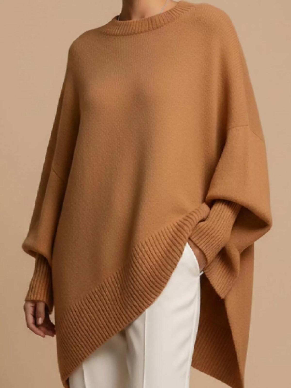 Trendsi Oversized Batwing Sleeve Sweater -
