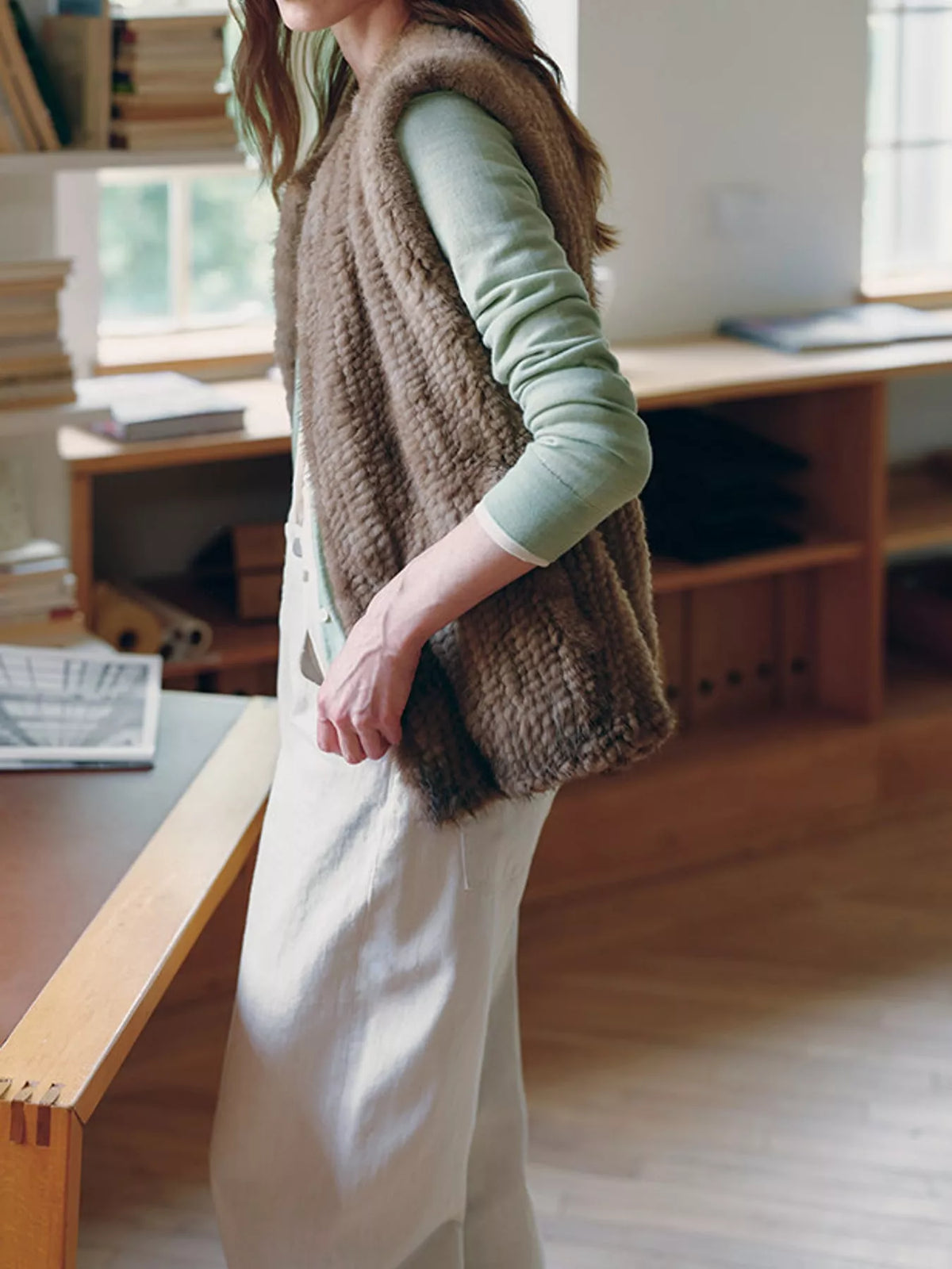 vest, side view