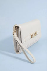 Trendsi Fame Vegan Leather Chain Buckle Wristlet Wallet -