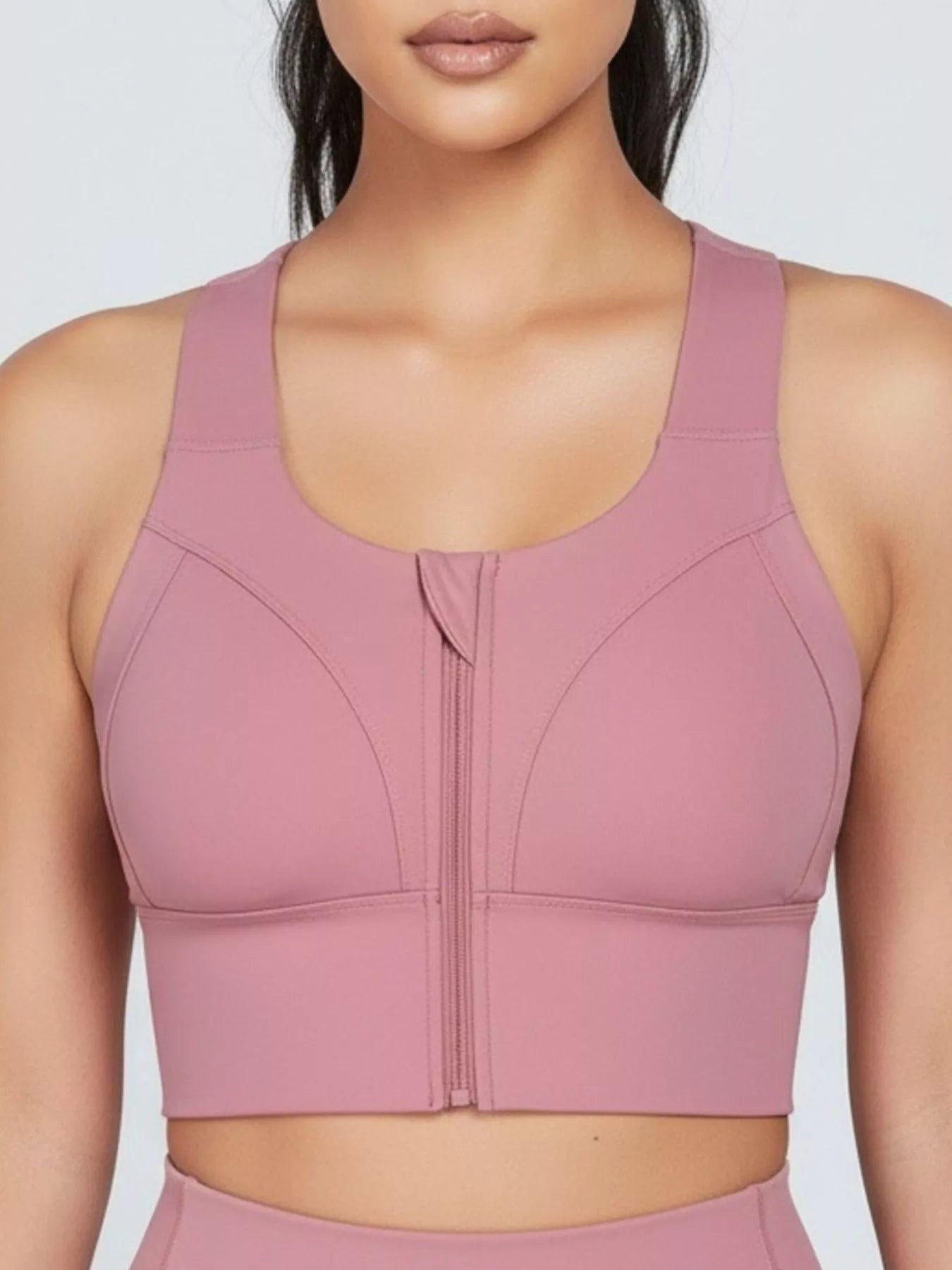 Trendsi Full Size Front-Zip Active Tank Plus Size -