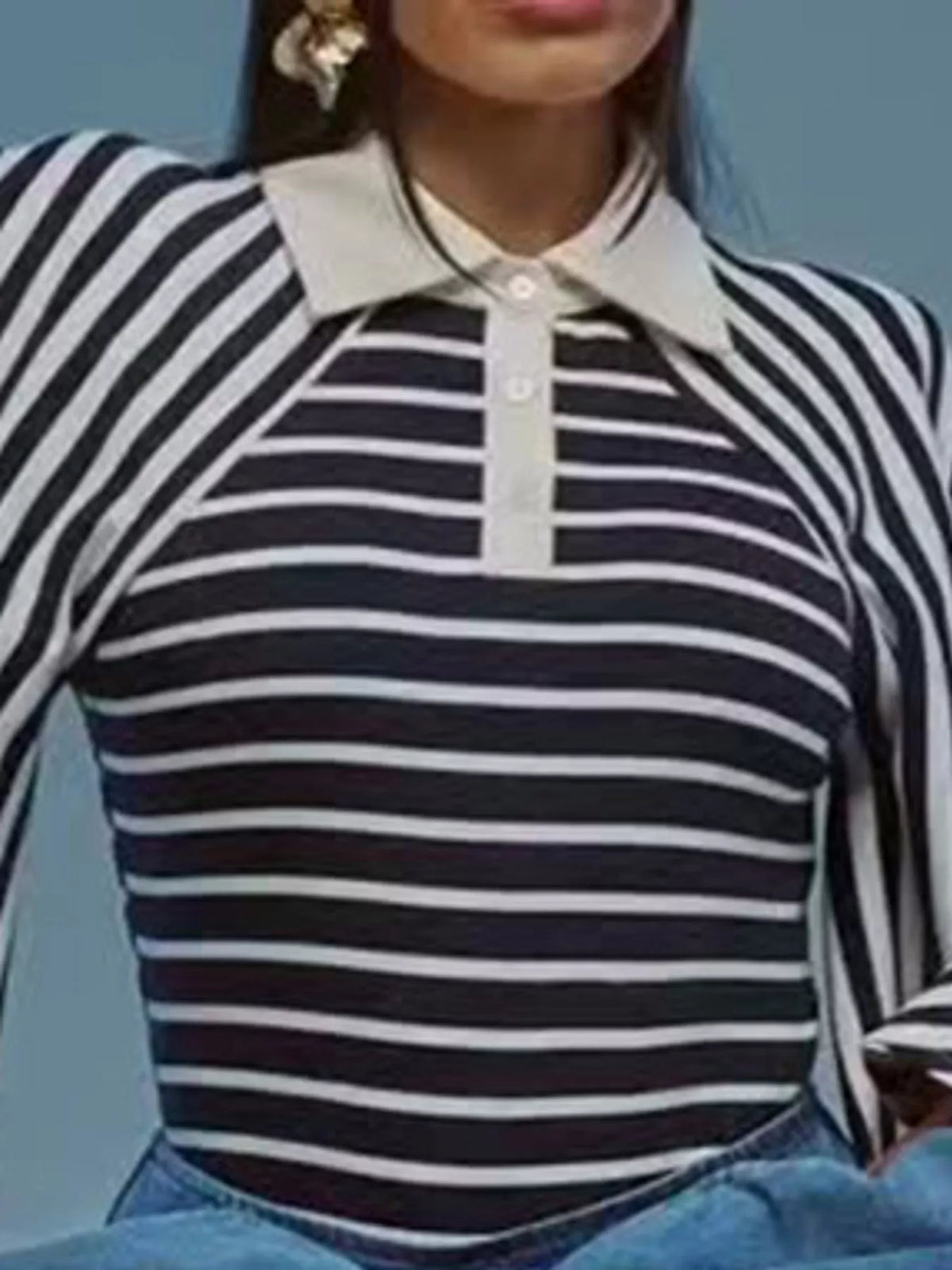 Collared long sleeve top, construction and design details