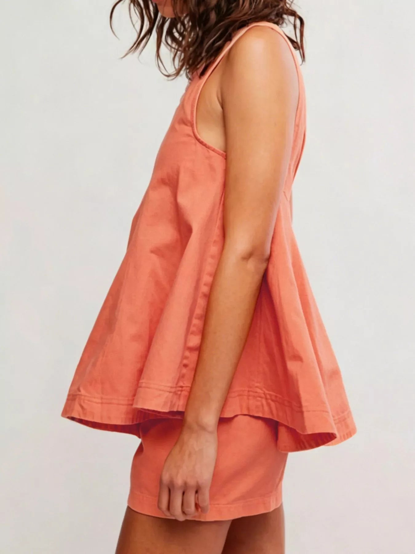 Trendsi Sleeveless Top and Shorts Denim Set -