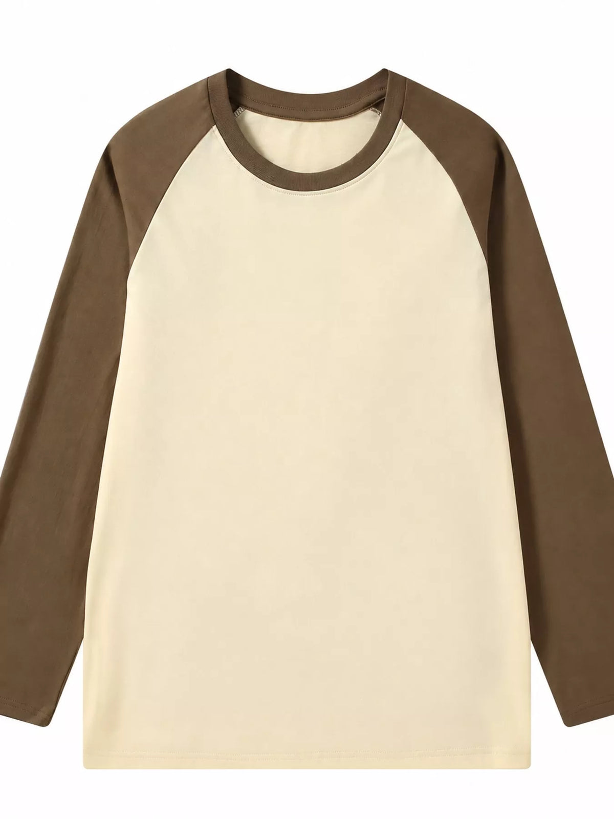Apricot And Coffee contrast raglan long sleeve t-shirt