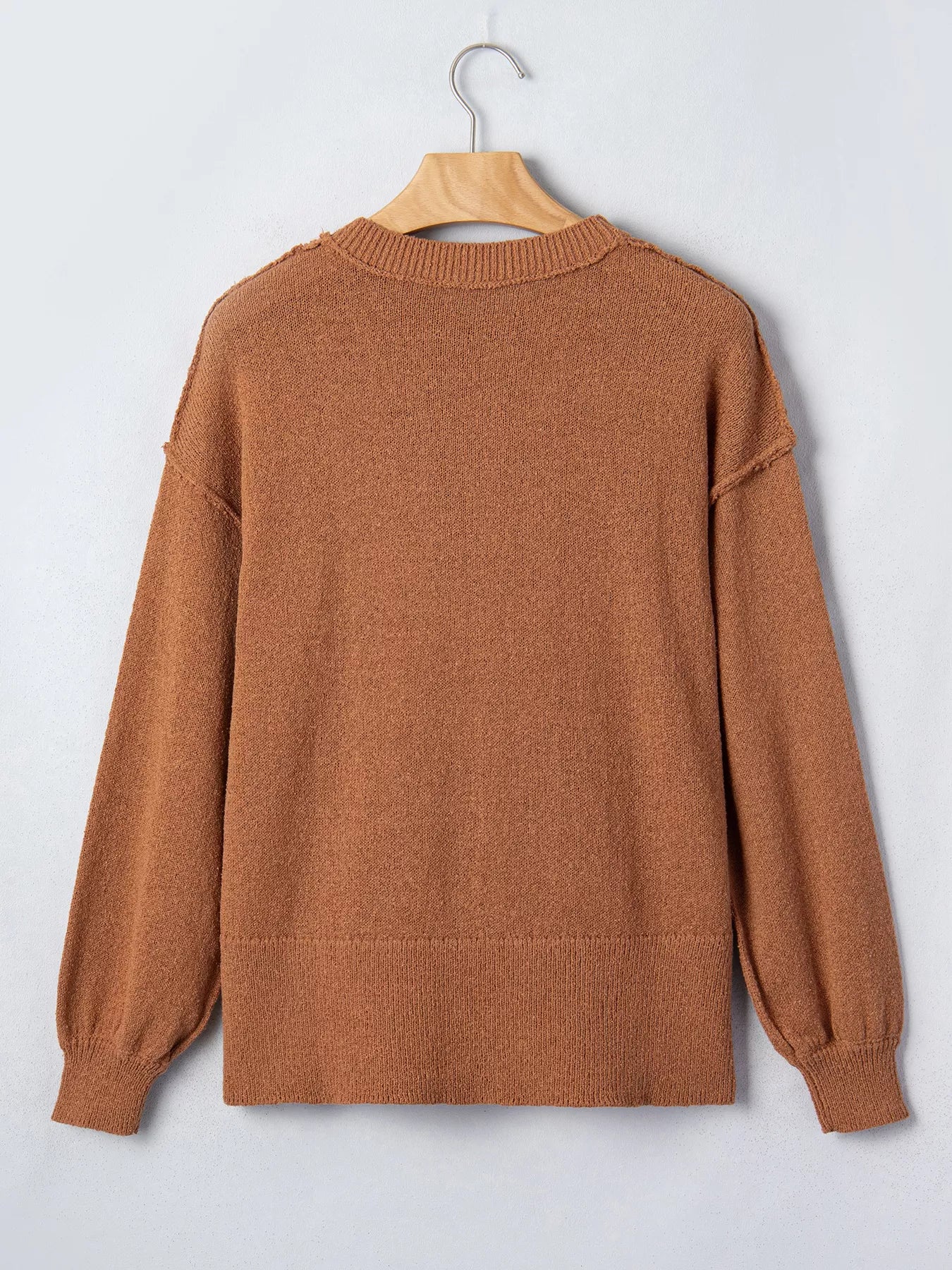 Trendsi Oversized Drop Shoulder Round Neck Christmas Sweater -