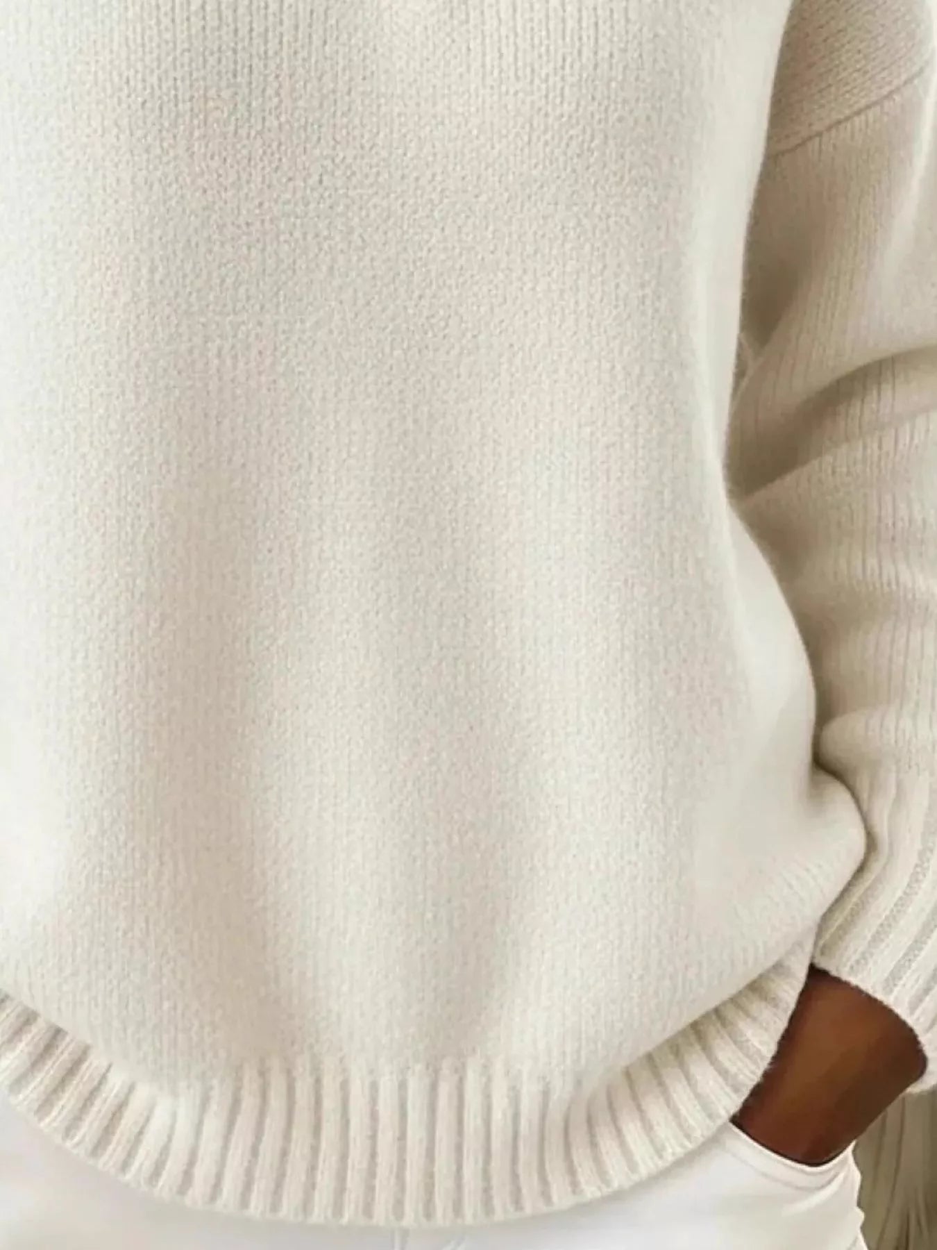 Trendsi Full Size Button Detail Dropped Shoulder Sweater Plus Size -