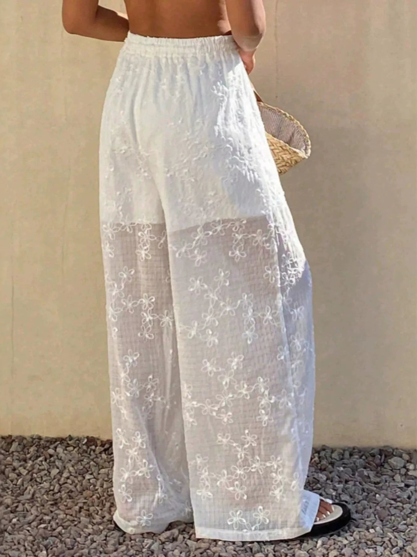 Trendsi Drawstring Wide-Leg Pants -