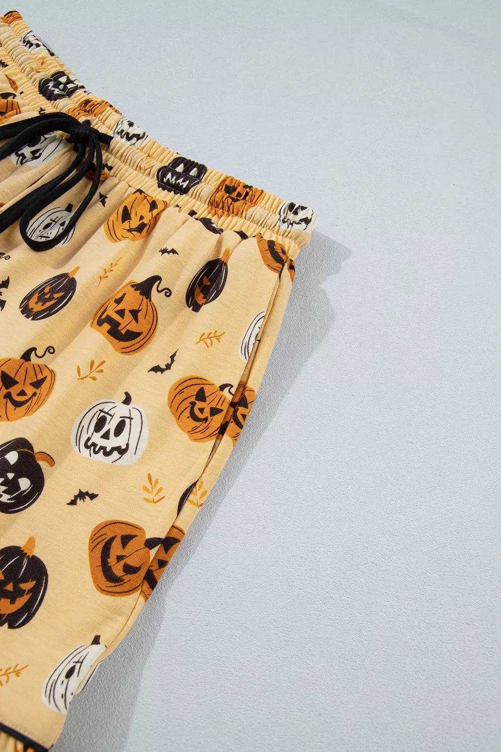 Trendsi Halloween Pumpkin Print Long Sleeve Two Piece Lounge Set -