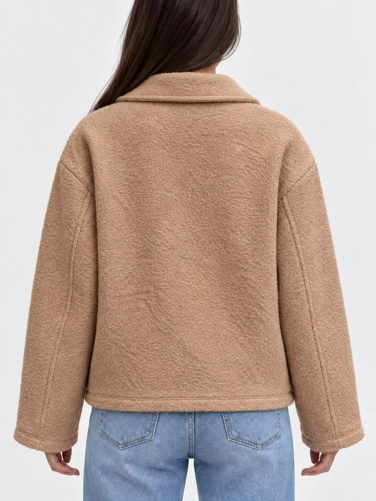 Zip-Up Cropped Jacket — back view