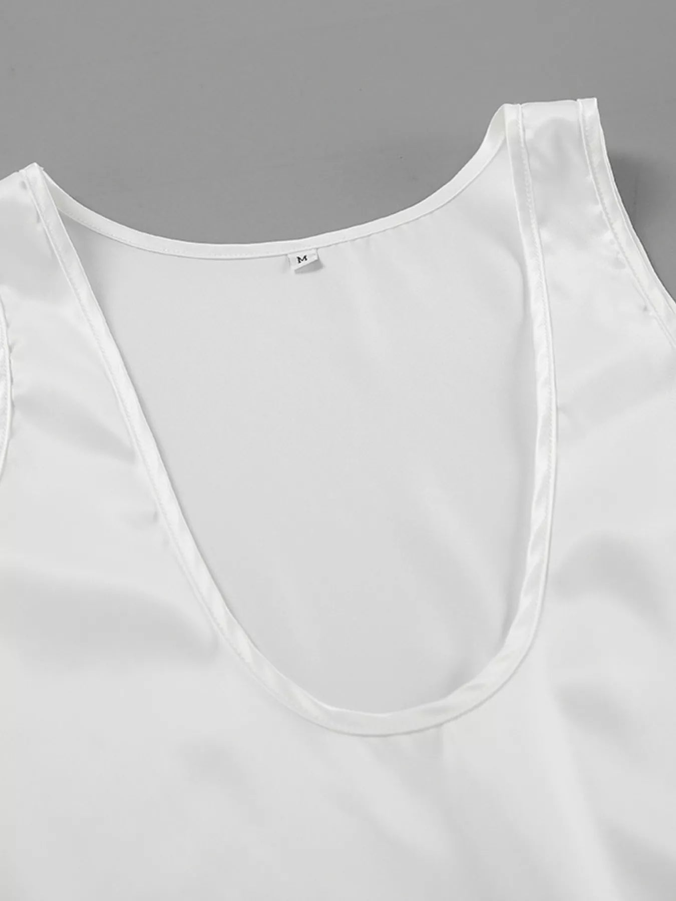 Trendsi Satin Deep V-Neck Tank -