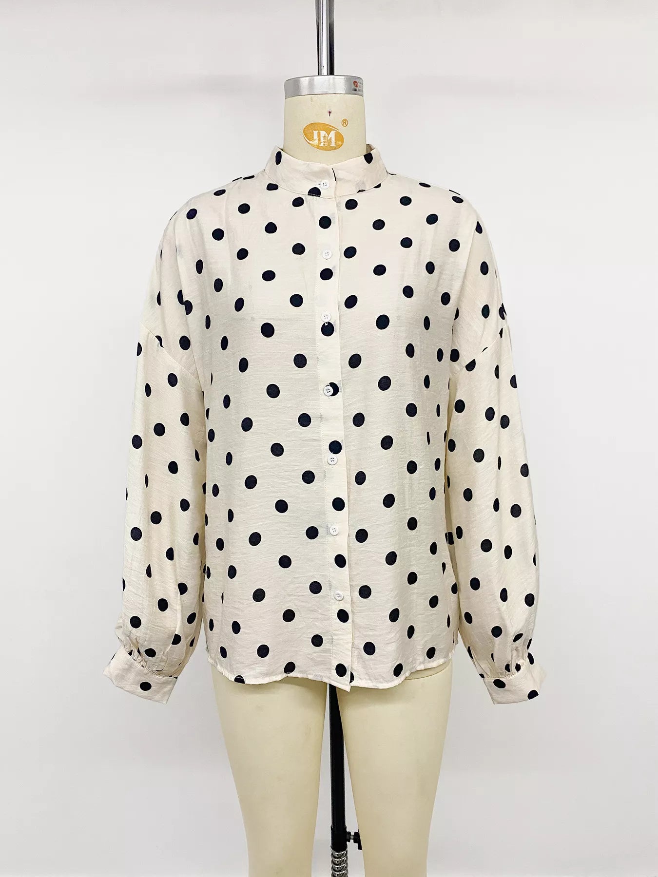 Trendsi Polka Dot Button-Up Shirt -
