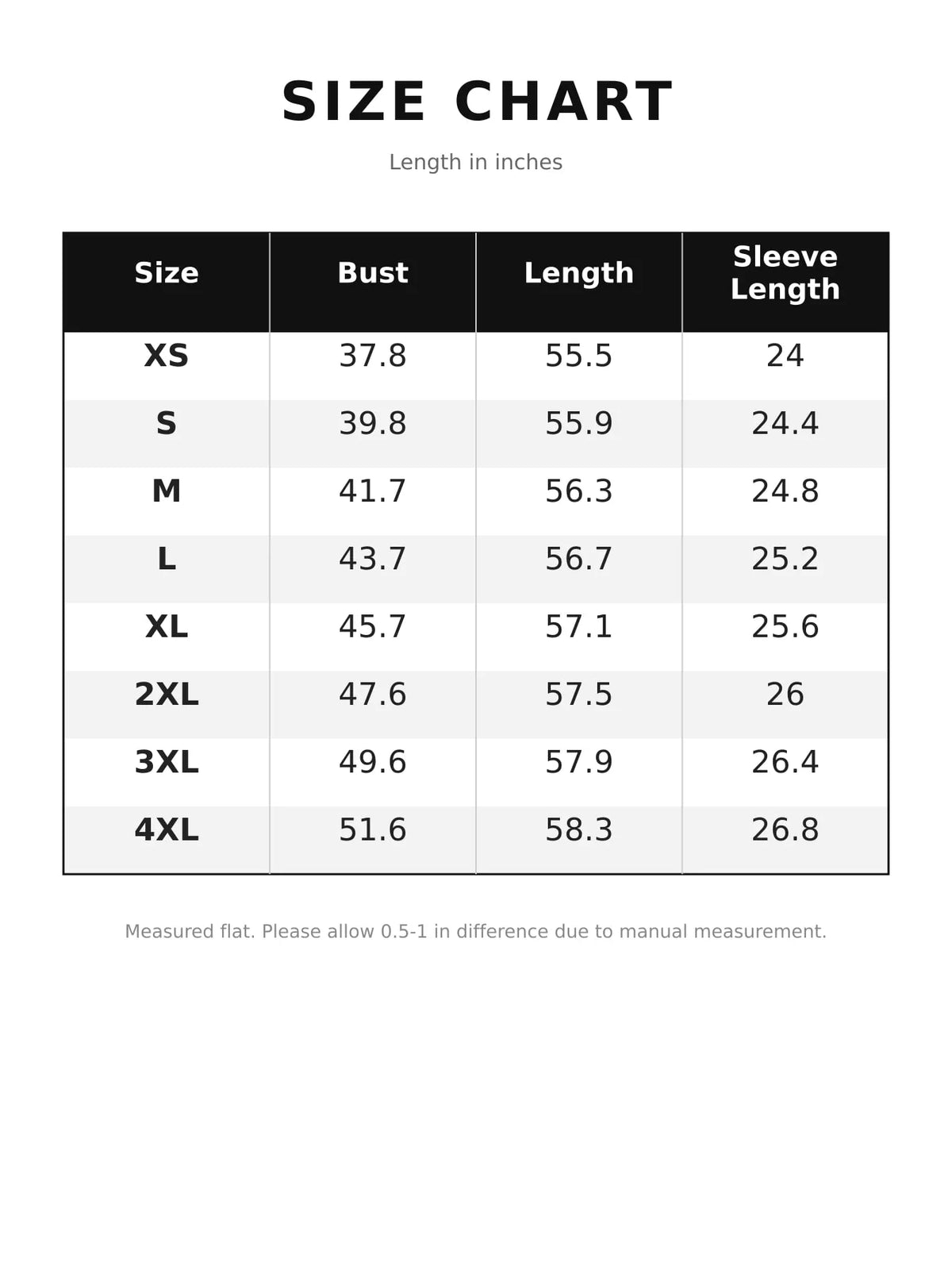 Size chart for sheer sleeve chiffon layered maxi dress