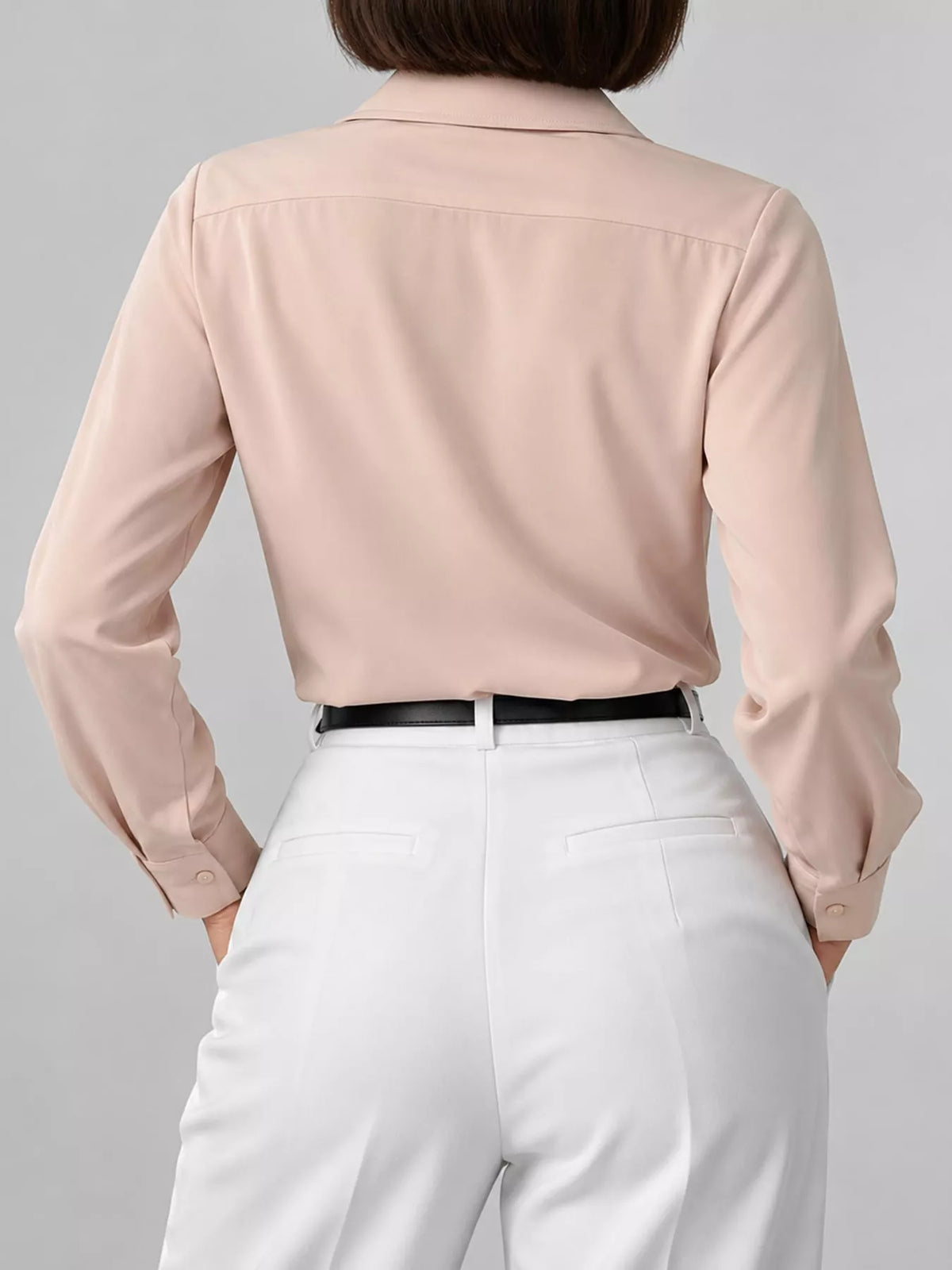 Button-up shirt, beige back