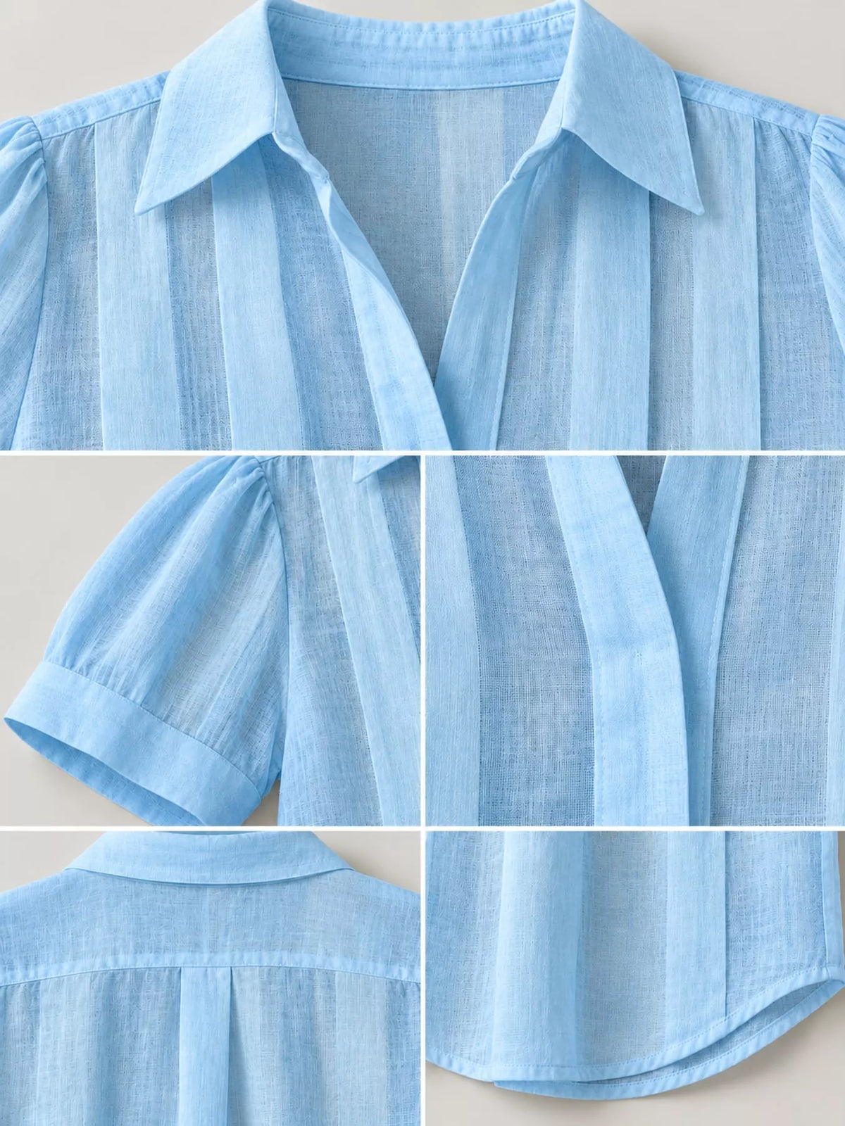 Blue button up short sleeve shirt