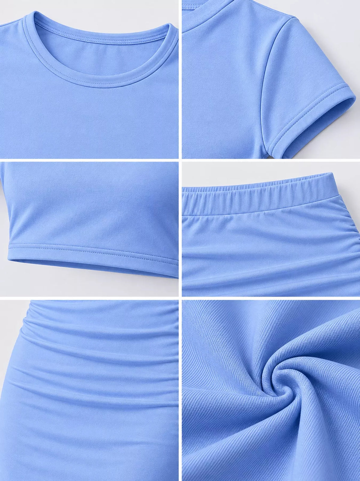 Top and skirt set, garment detail