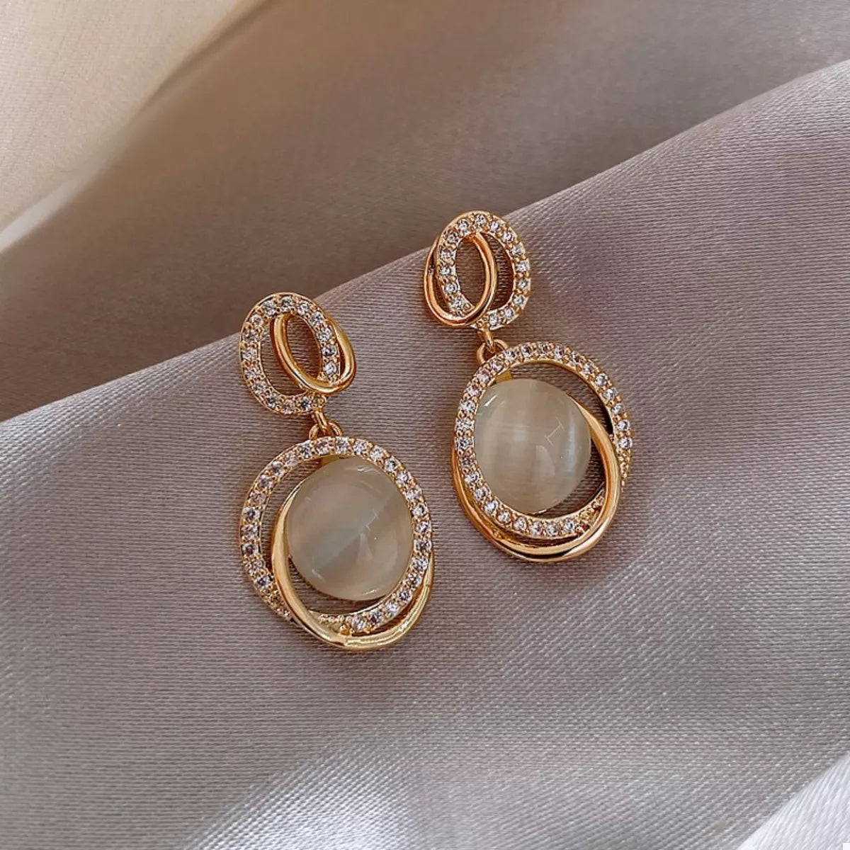 Trendsi 18K Gold-Plated Dangle Earrings -