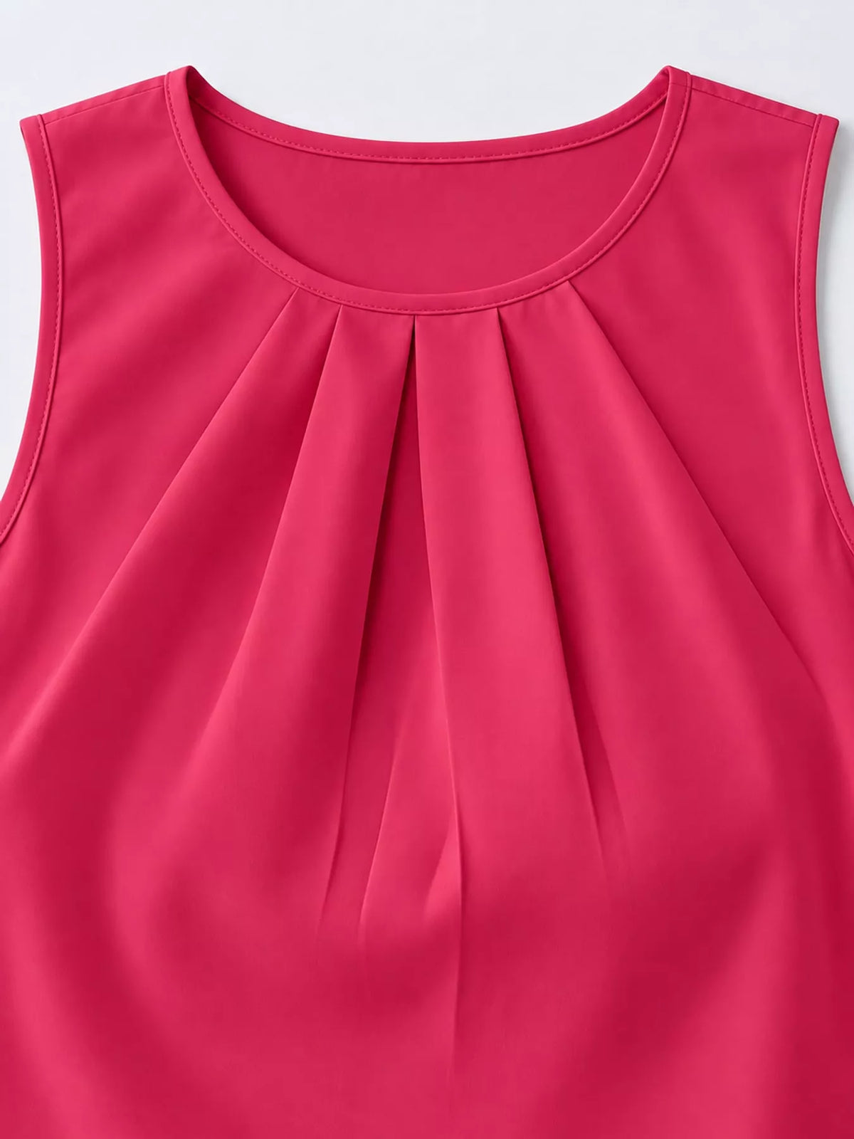 Sleeveless Pleated Blouse — construction details