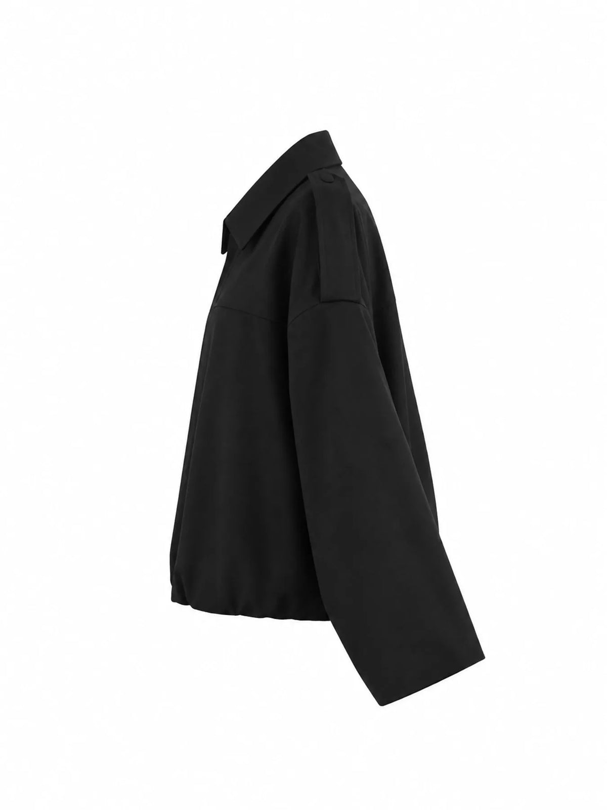 Oversized zip jacket, black side