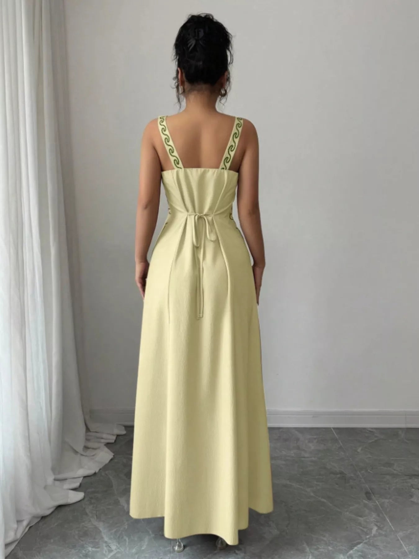 Trendsi Floral Sleeveless Maxi Dress with Side Slit -