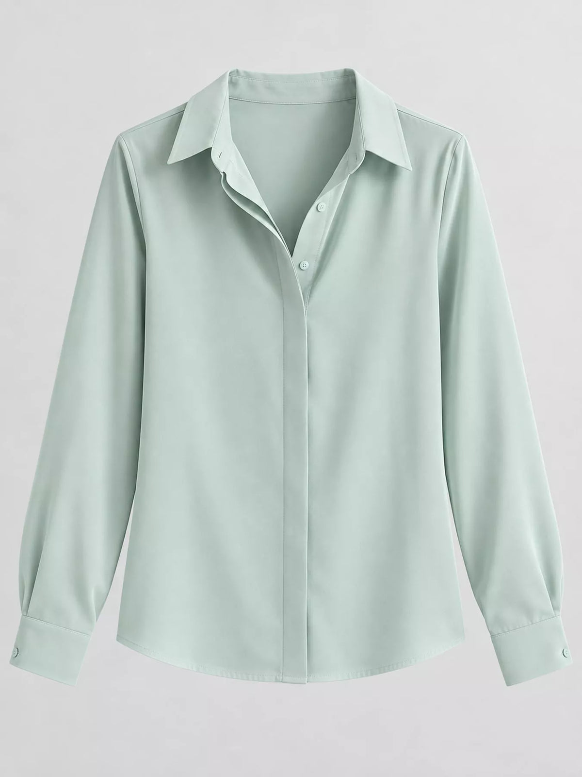 Button-up shirt, mint hanging front