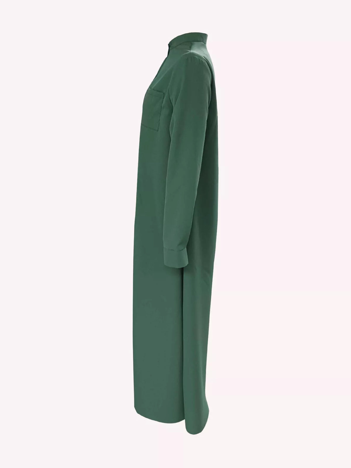 Mandarin neck long sleeve maxi dress, product view