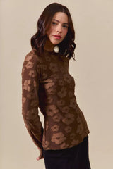 Trendsi SO ME Stretched Jacquard Casual Tops with Thumb Opening -