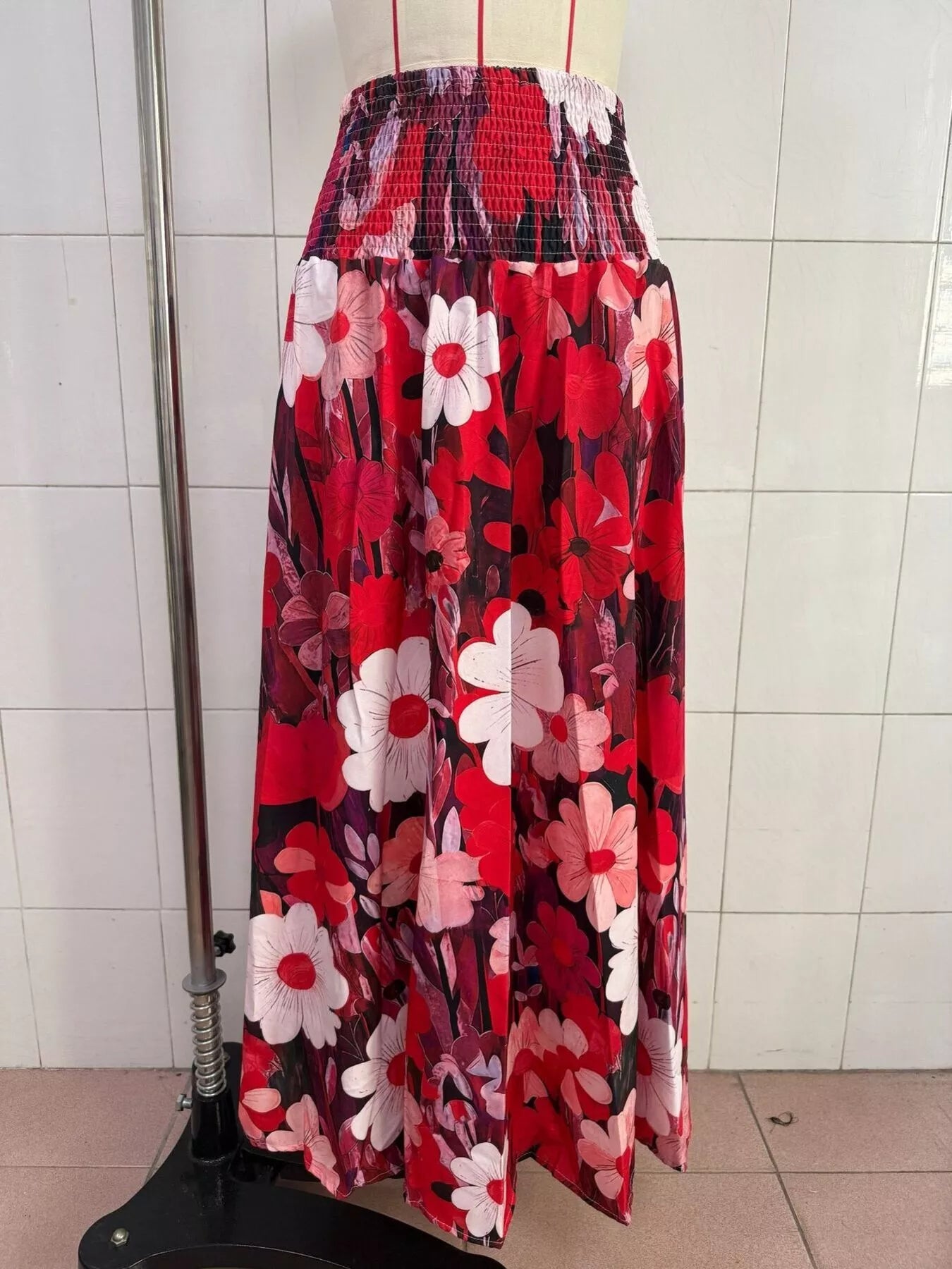 Trendsi Floral Print High-Waisted Maxi Skirt -