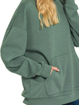 Trendsi Zenana Oversized Scuba Hoodie with Kangaroo Pocket -
