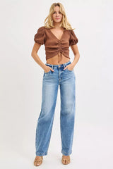 Trendsi RISEN High Rise Wide Baggy Jeans -
