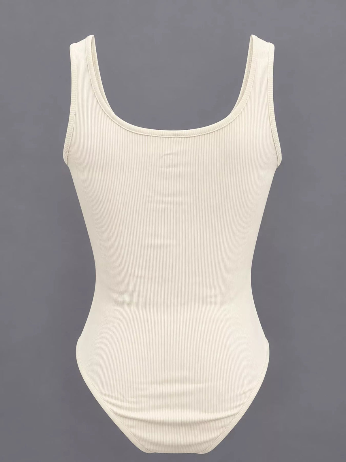 Ribbed bodysuit, cream back