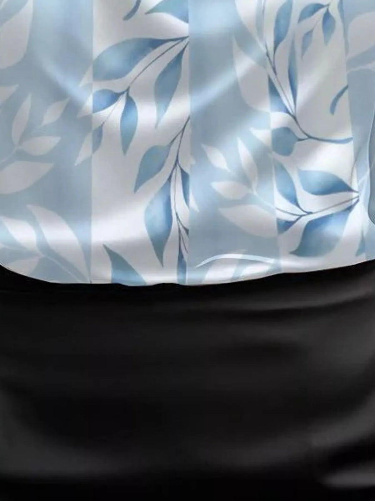 Blue-Print satin cowl neck blouse