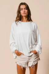 Trendsi BiBi Loop Terry Pull Over With Cut Edge Band -