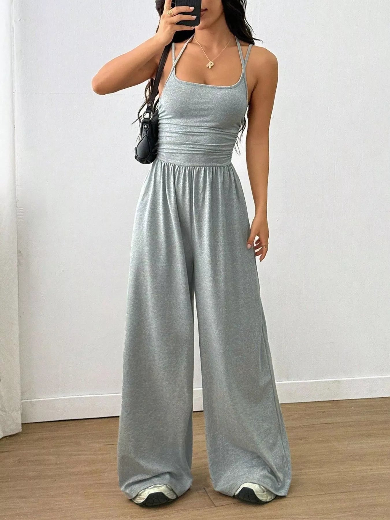 Trendsi Spaghetti Strap Wide-Leg Jumpsuit -