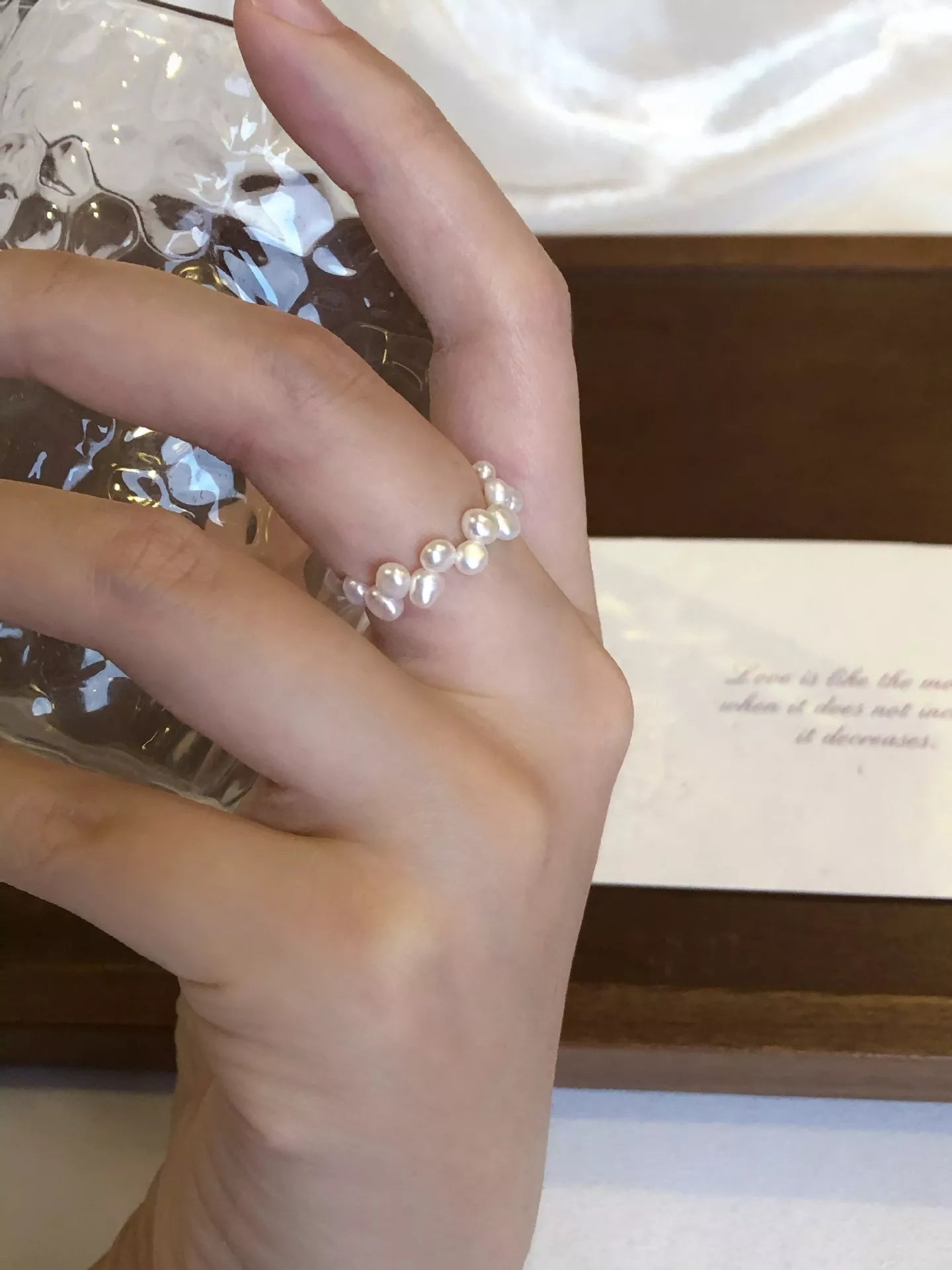 Trendsi Freshwater Pearl Bead Ring -